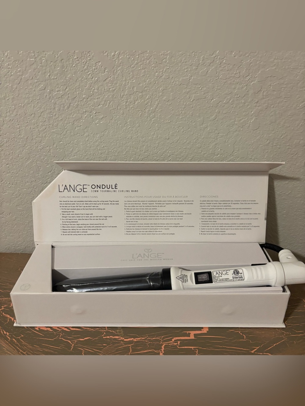 L'ANGE" ONDULÉ 32MM TOURMALINE CURLING WAND